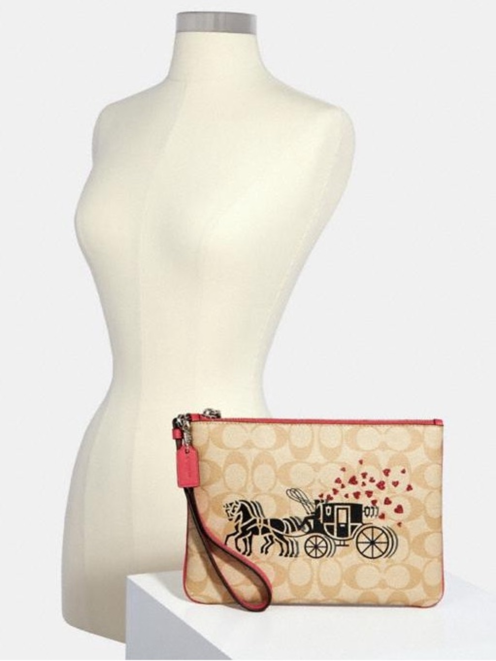 NWT Coach horse and carriage gallery pouch 9 1/4" x 6 3/4"